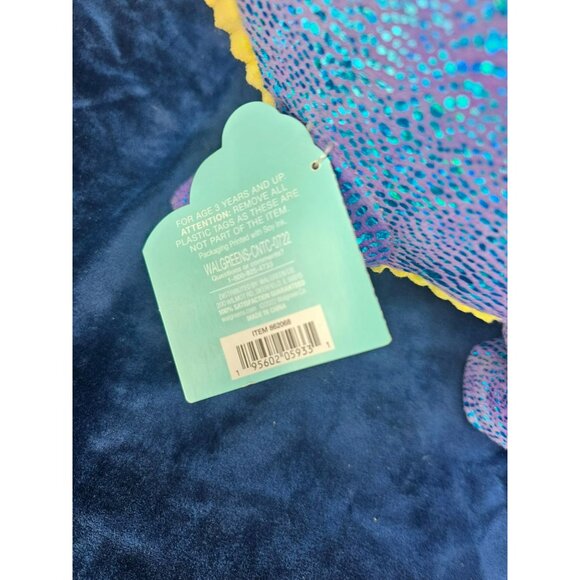 Walgreens Hug Me Large Blue/Purple Sparkling Stuffed Dinosaur Plush 18 inches - Picture 6 of 10